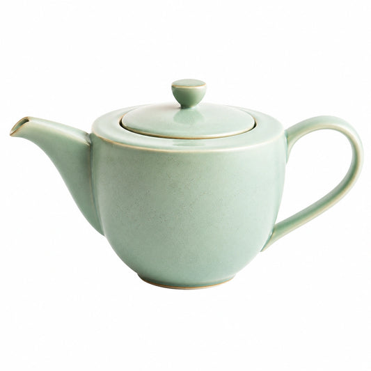 Teiera 800 ml in ceramica verde salvia con coperchio e beccuccio per tè