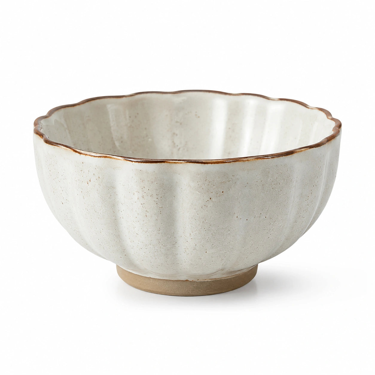 Ciotola 16 cm in ceramica avorio stile rustico