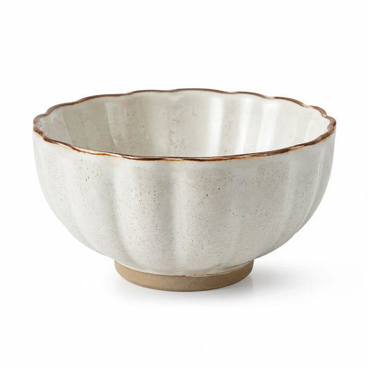 Ciotola 16 cm in ceramica avorio stile rustico